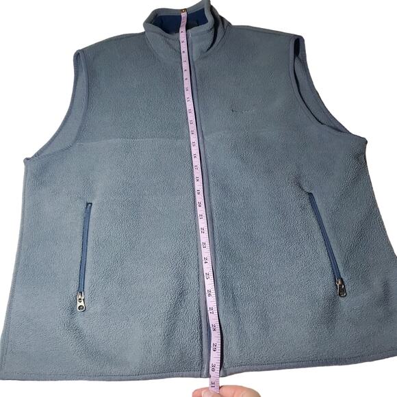 Patagonia Synchilla Men's Grey Vest with Zippered Pockets Large Navy Trim VTG - Picture 13 of 13